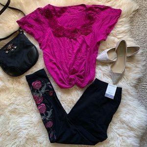 COPY - BRAND NEW!!  Women’s Embroidered Leggings